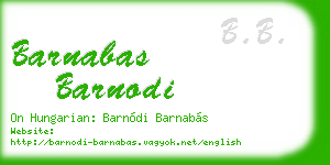 barnabas barnodi business card